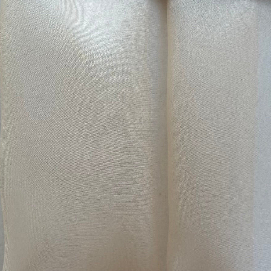 Sheer Pale Apricot Champagne Crisp Silk Organza