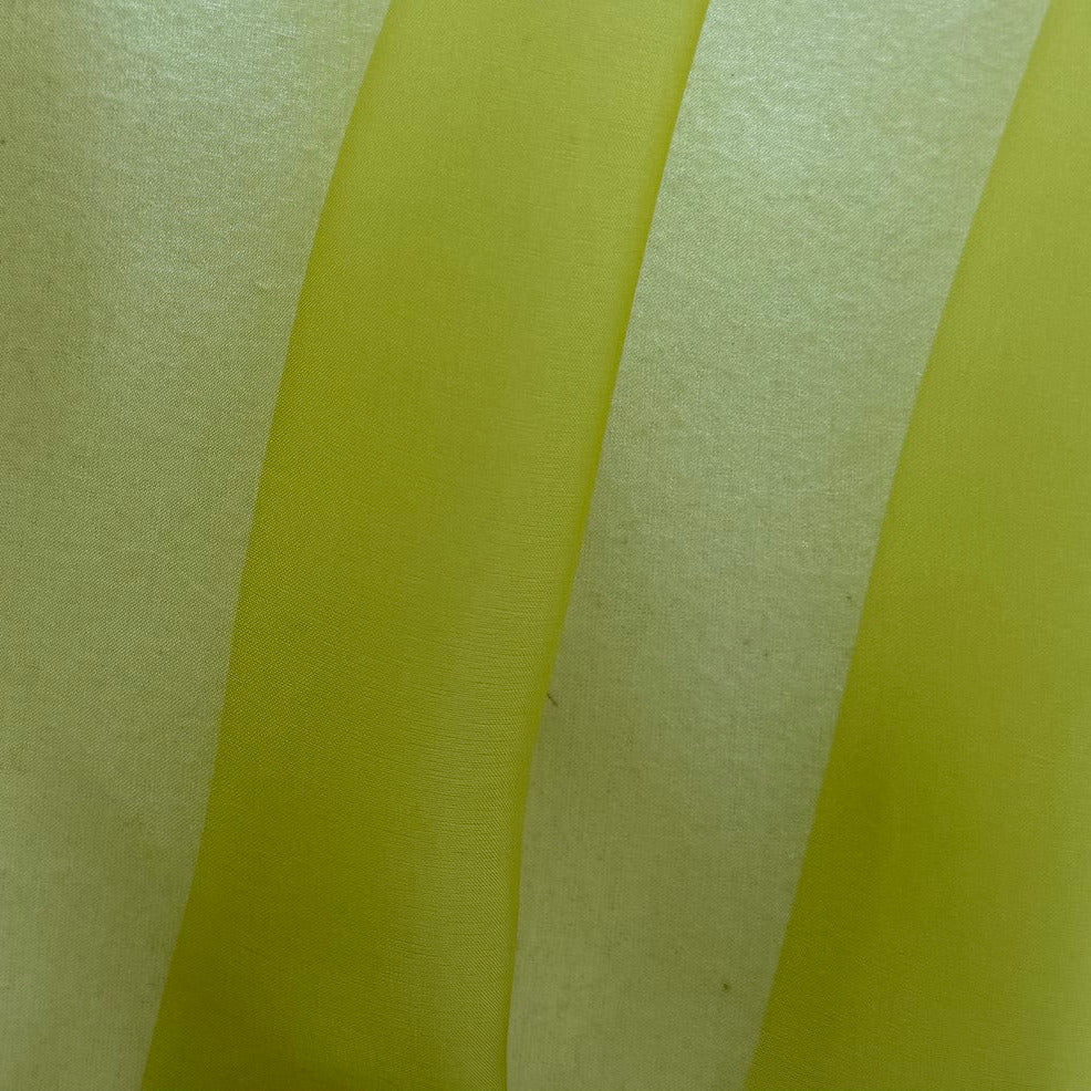 Sheer Luminous Citron Crisp Silk Organza