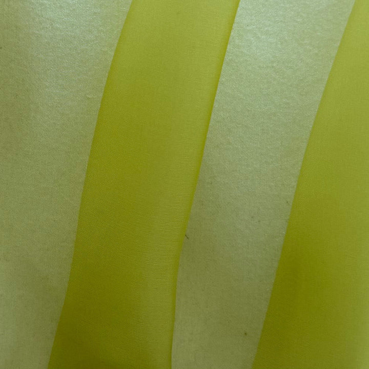 Sheer Luminous Citron Crisp Silk Organza