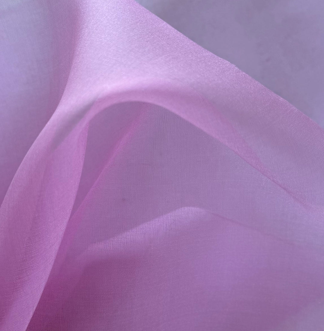 Sheer Magical Orchid Crisp Silk Organza