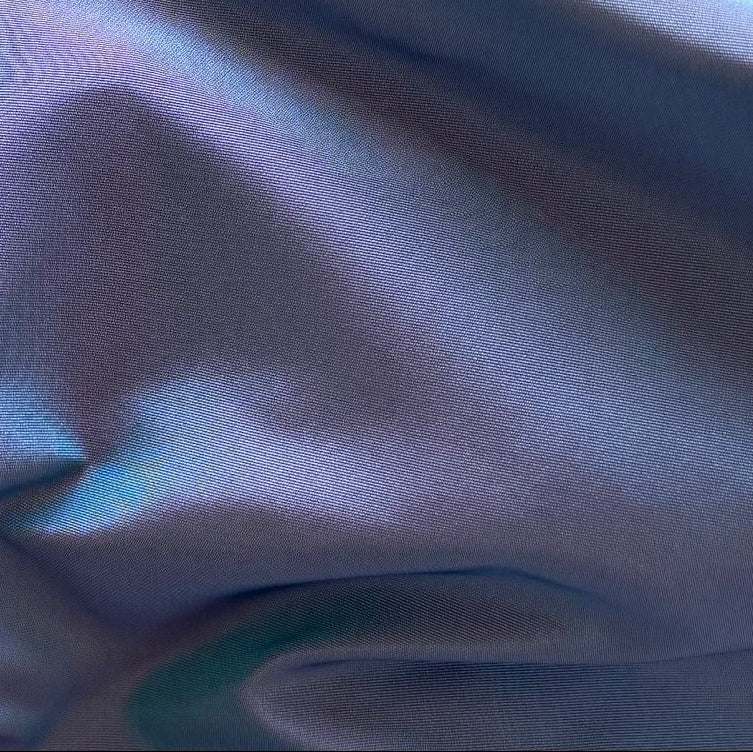 Iridescent Sunset Blue Silk Taffeta