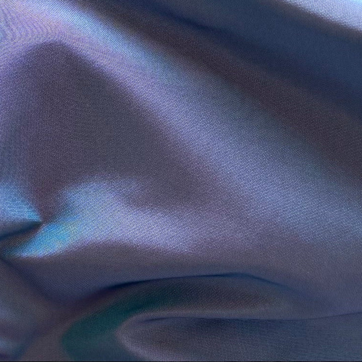 Iridescent Sunset Blue Silk Taffeta