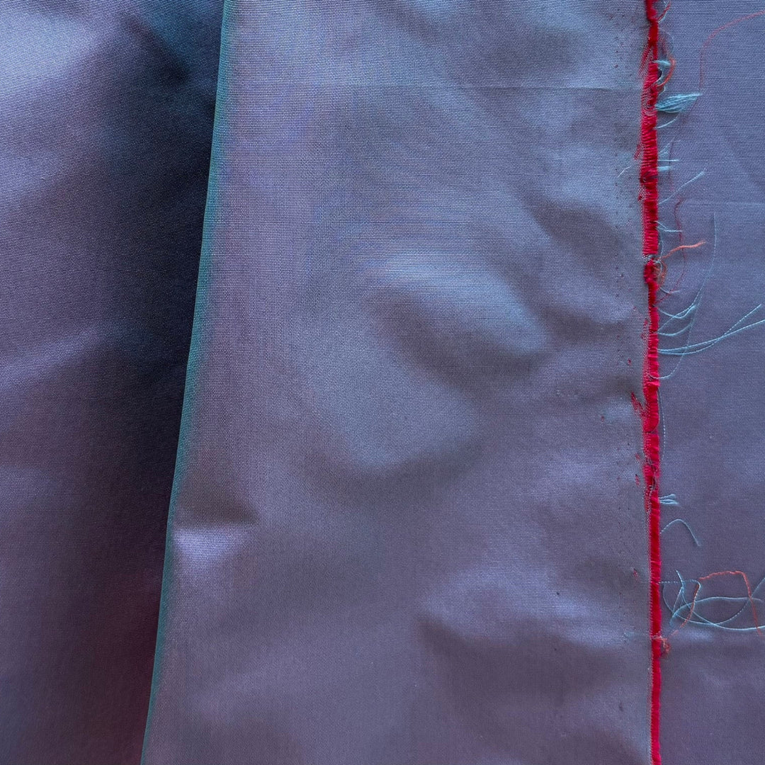 Iridescent Sunset Blue Silk Taffeta