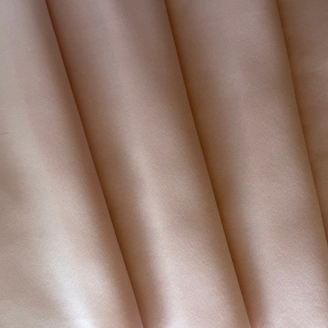 Gleaming Faint Blush Silk Satin Charmeuse
