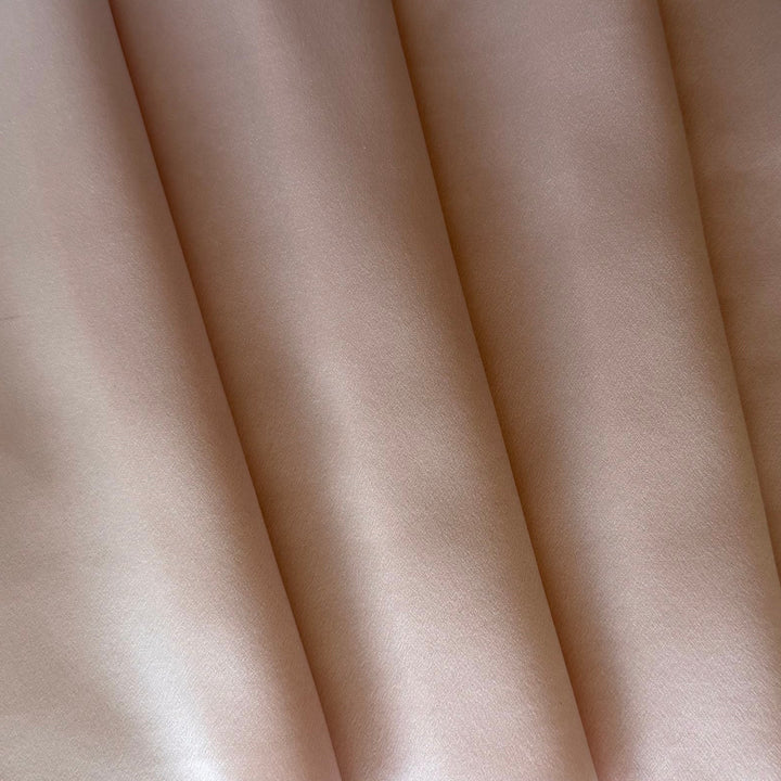 Gleaming Faint Blush Silk Satin Charmeuse