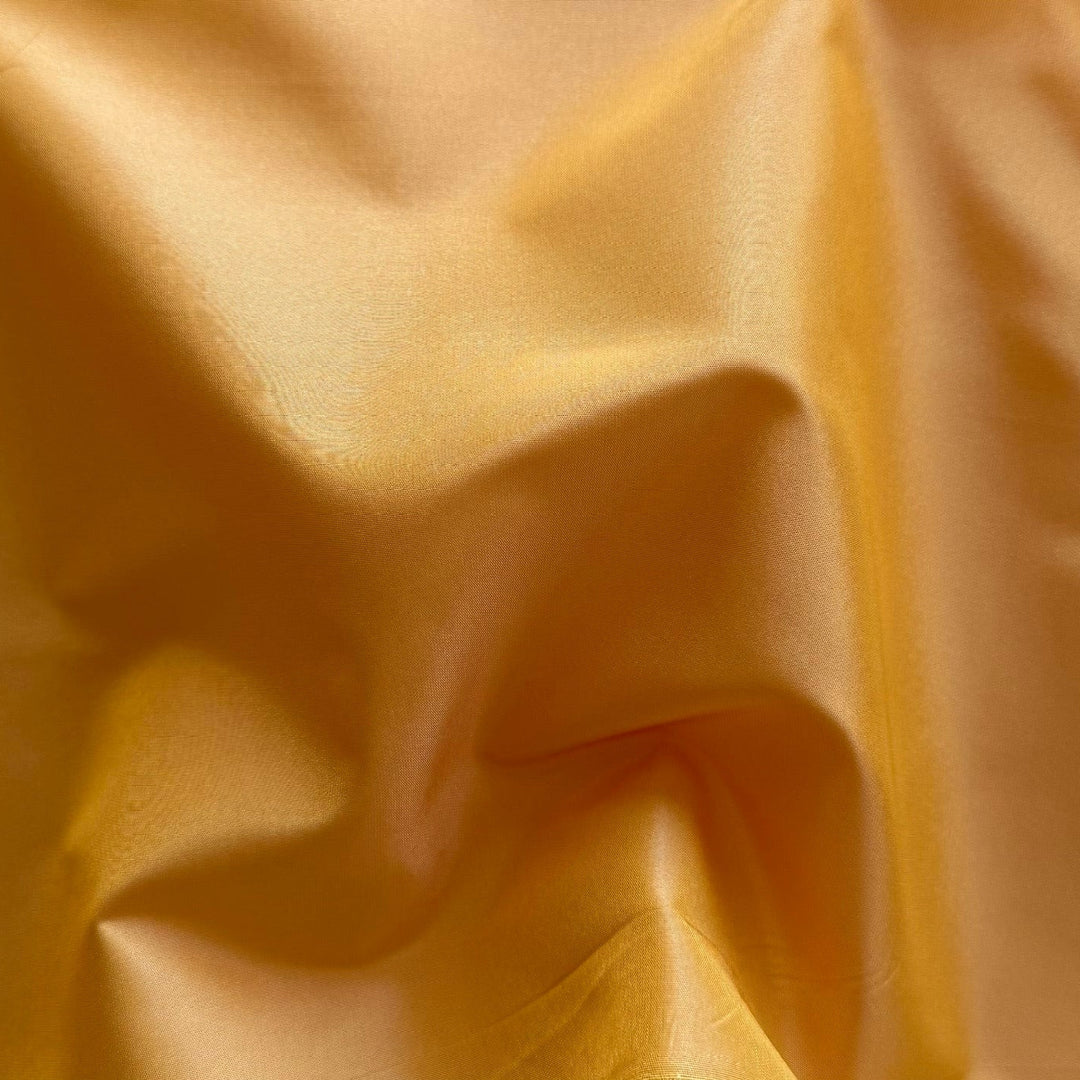 Iridescent Delightful Bumblebee Yellow Silk Taffeta