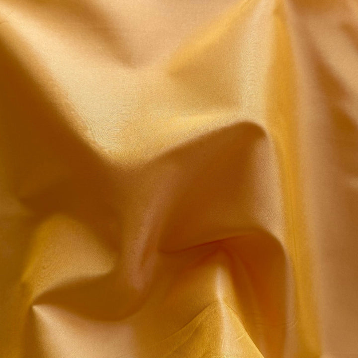 Iridescent Delightful Bumblebee Yellow Silk Taffeta