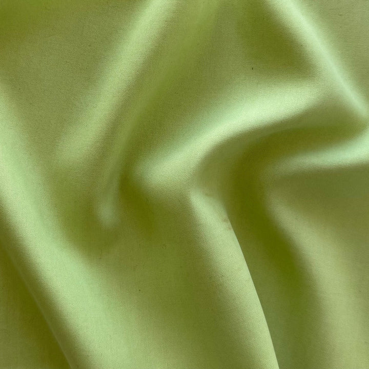 Pale Granny Smith Apple Green Matte Silk Broadcloth (Made in Italy)