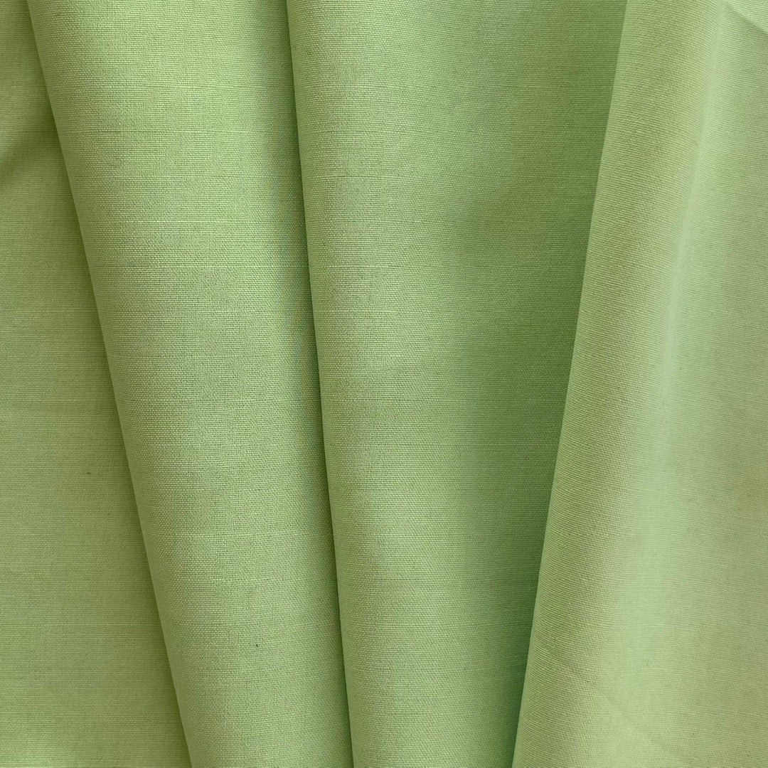 Pale Granny Smith Apple Green Matte Silk Broadcloth (Made in Italy)