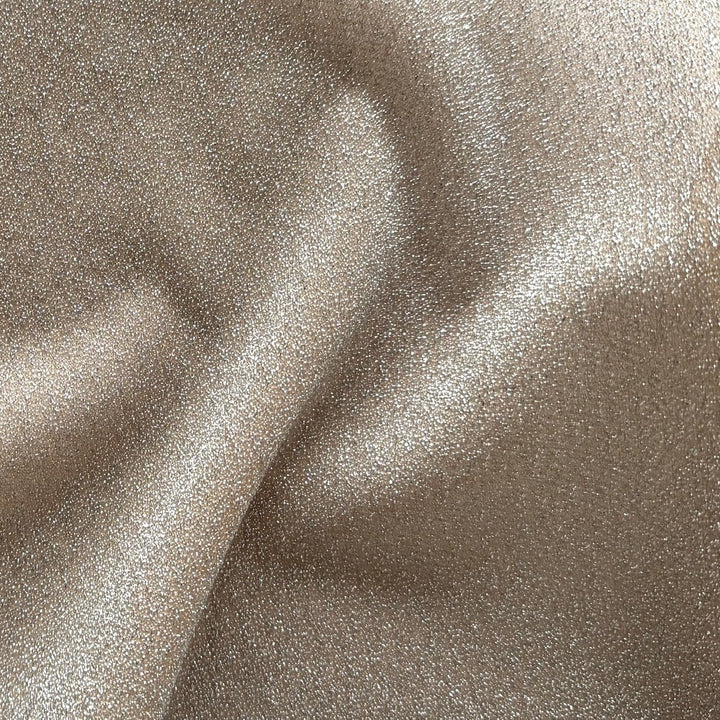Semi-Sheer Glimmering Silver Golden Bisque Polyester Knit