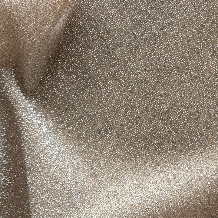 Semi-Sheer Glimmering Silver Golden Bisque Polyester Knit