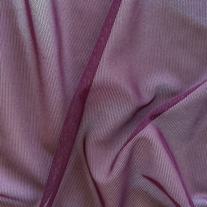 Sheer Ripe Plum Stretch Nylon Mesh (Made in USA)