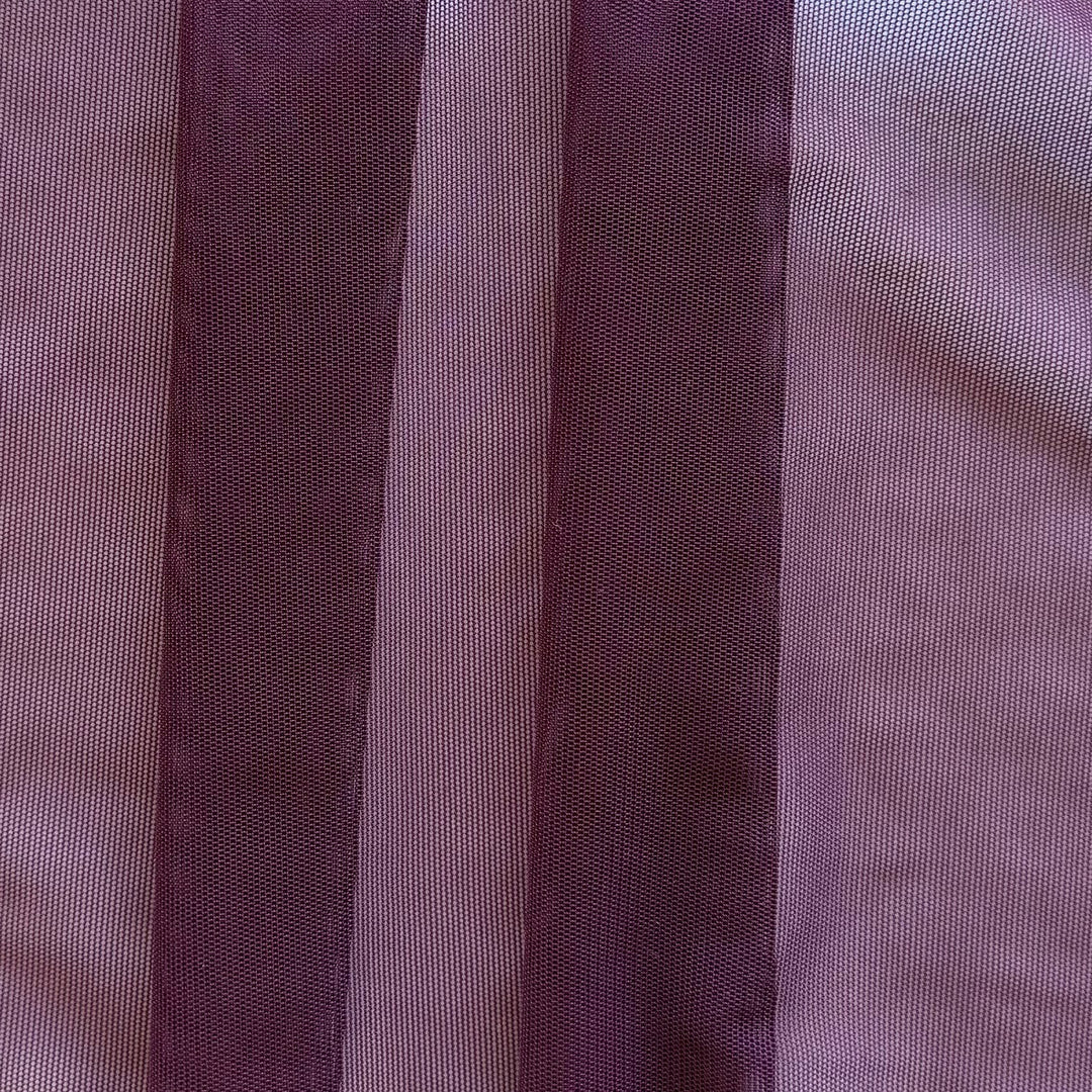 Sheer Ripe Plum Stretch Nylon Mesh (Made in USA)