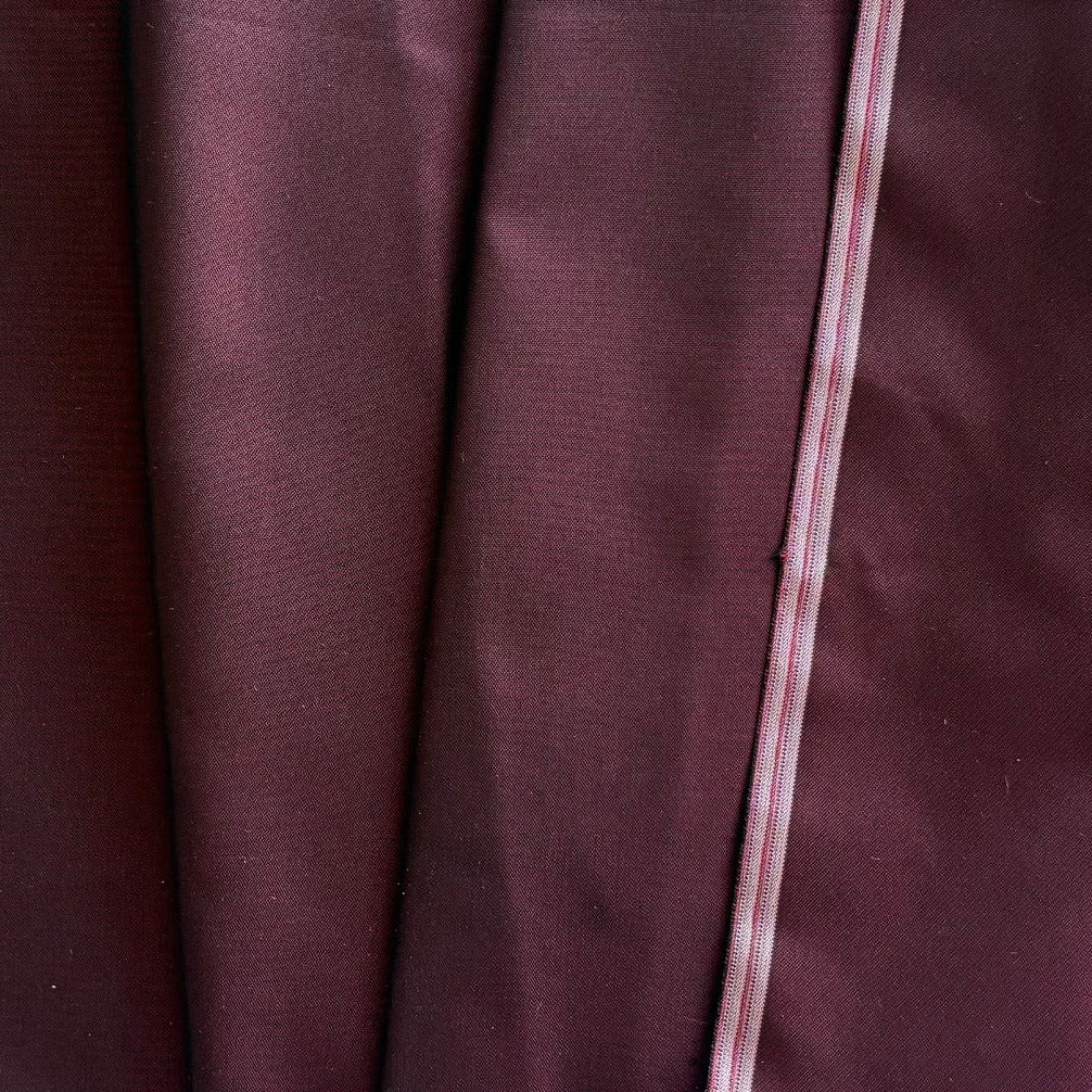 Iridescent Ruby Red Cross-Woven Silk Taffeta