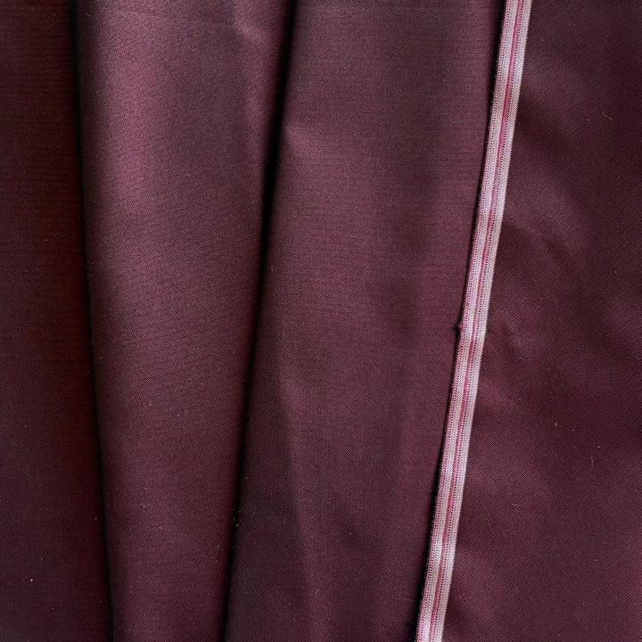 Iridescent Ruby Red Cross-Woven Silk Taffeta