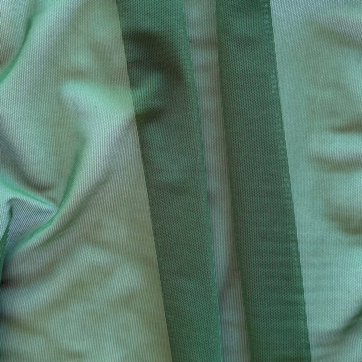 Sheer Christmas Green Stretch Nylon Mesh (Made in USA)