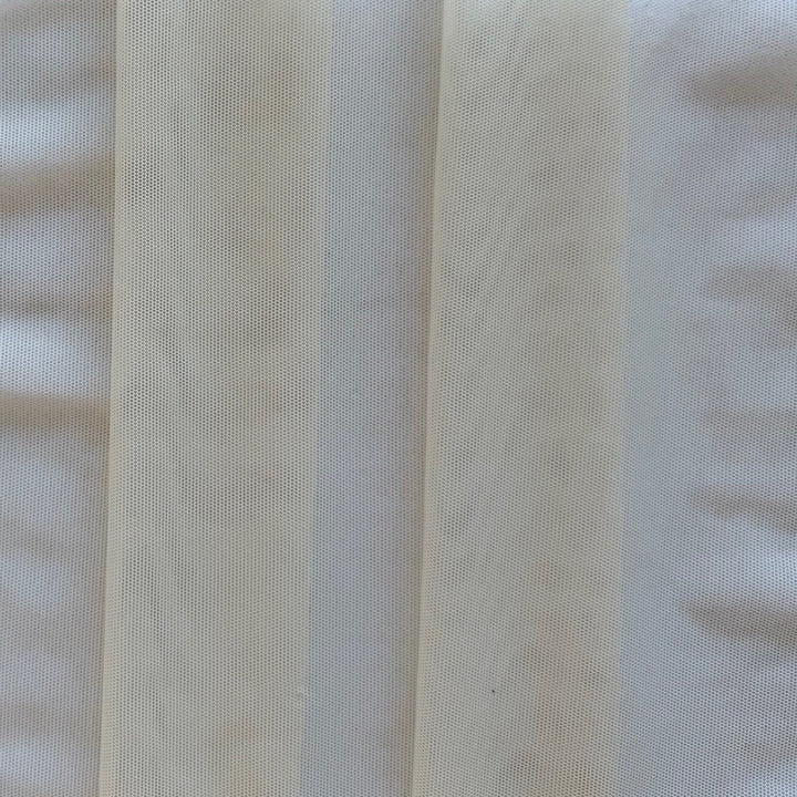Sheer Warm Ivory Stretch Nylon Mesh (Made in USA)