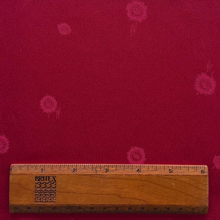 Juicy Cerise Rayon Viscose Satin Crepe Jacquard (Made in Italy)