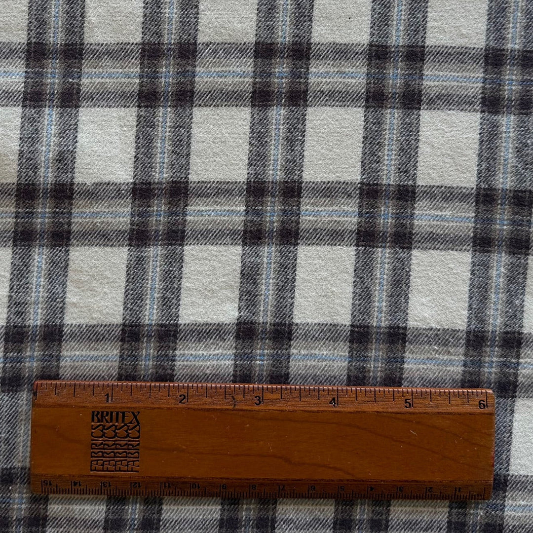 Cozy Bittersweet Brown & Ivory Plaid Cotton Flannel Shirting