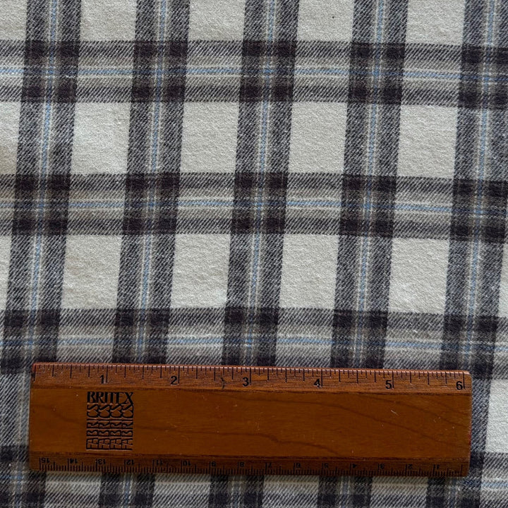 Cozy Bittersweet Brown & Ivory Plaid Cotton Flannel Shirting
