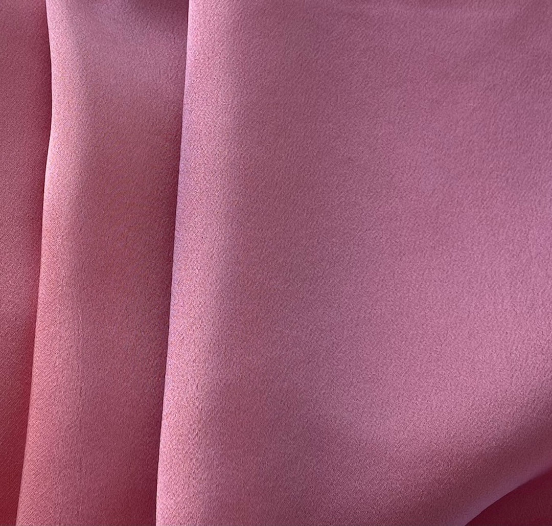Thulian Peach Rayon Viscose Blend Crepe Back Satin (Made in Italy)
