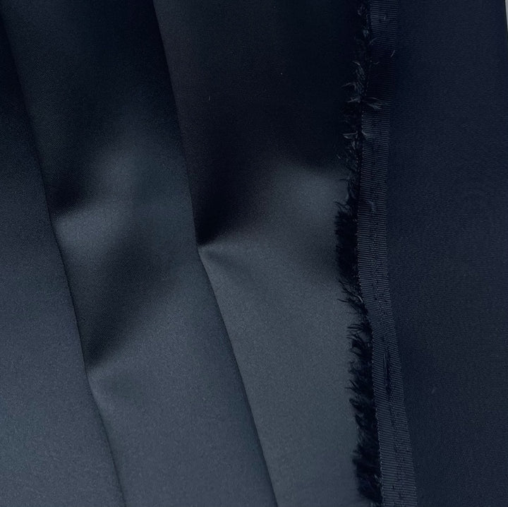 Onyx Rayon Viscose Blend Crepe Back Satin (Made in Italy)