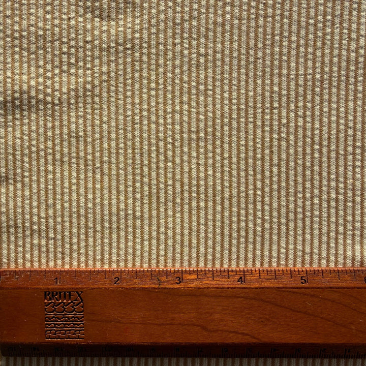 Summery Butterscotch Striped Cotton Seersucker