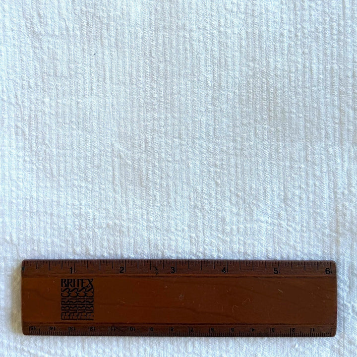 Airy Marshmallow White Cotton Seersucker