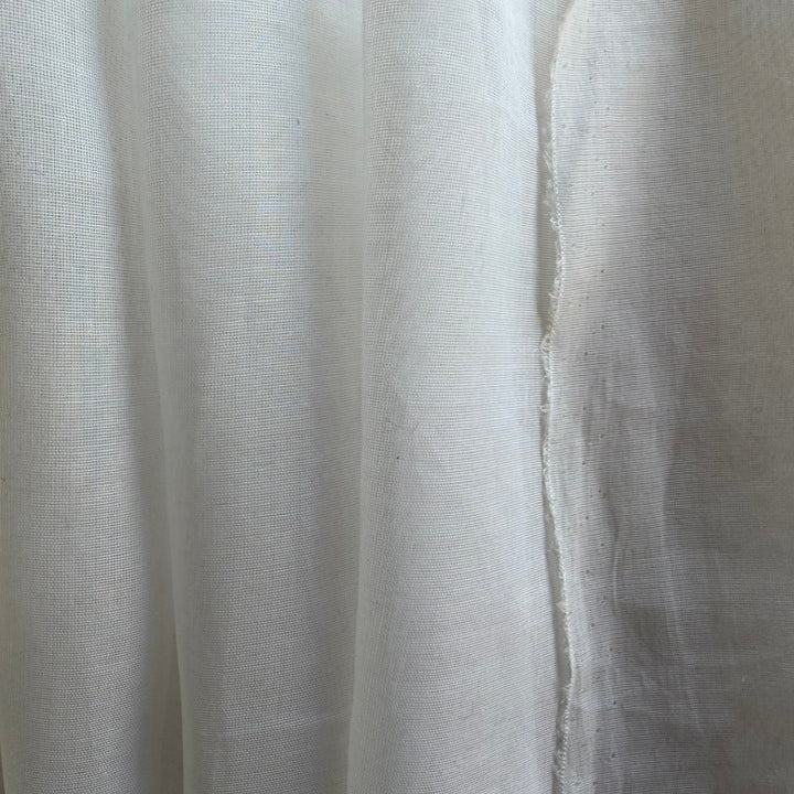 Sheer Caribbean White Cotton Voile (Made in Italy)