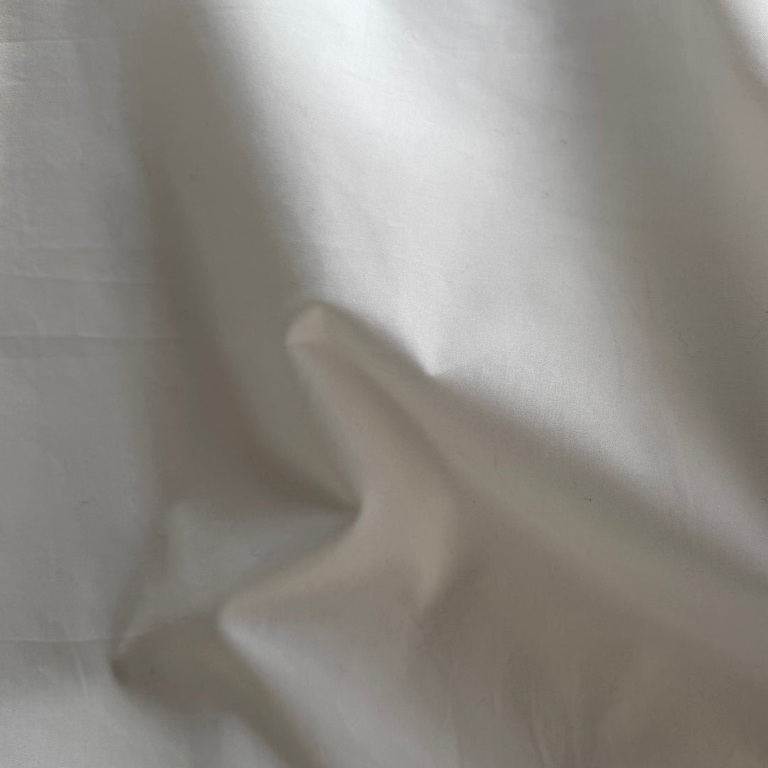Bright White Crisp Cotton Poplin (Made in Italy)