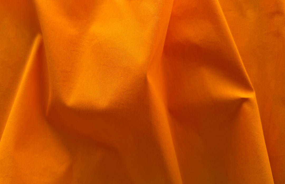 Fresh Deep Orange Sherbet Stretch Cotton (Made in Italy)