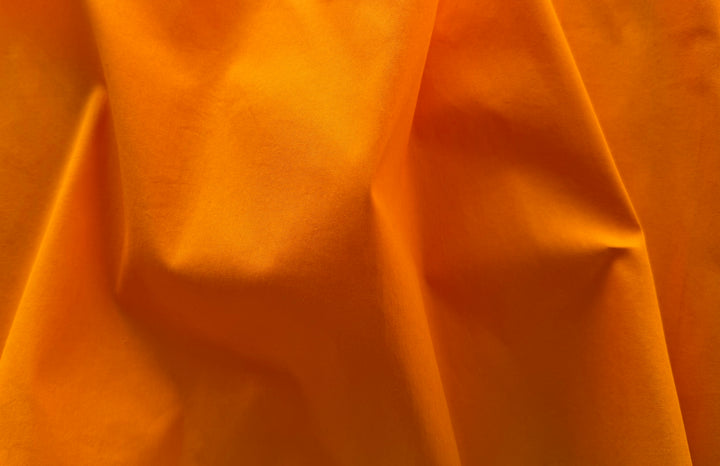 Fresh Deep Orange Sherbet Stretch Cotton (Made in Italy)