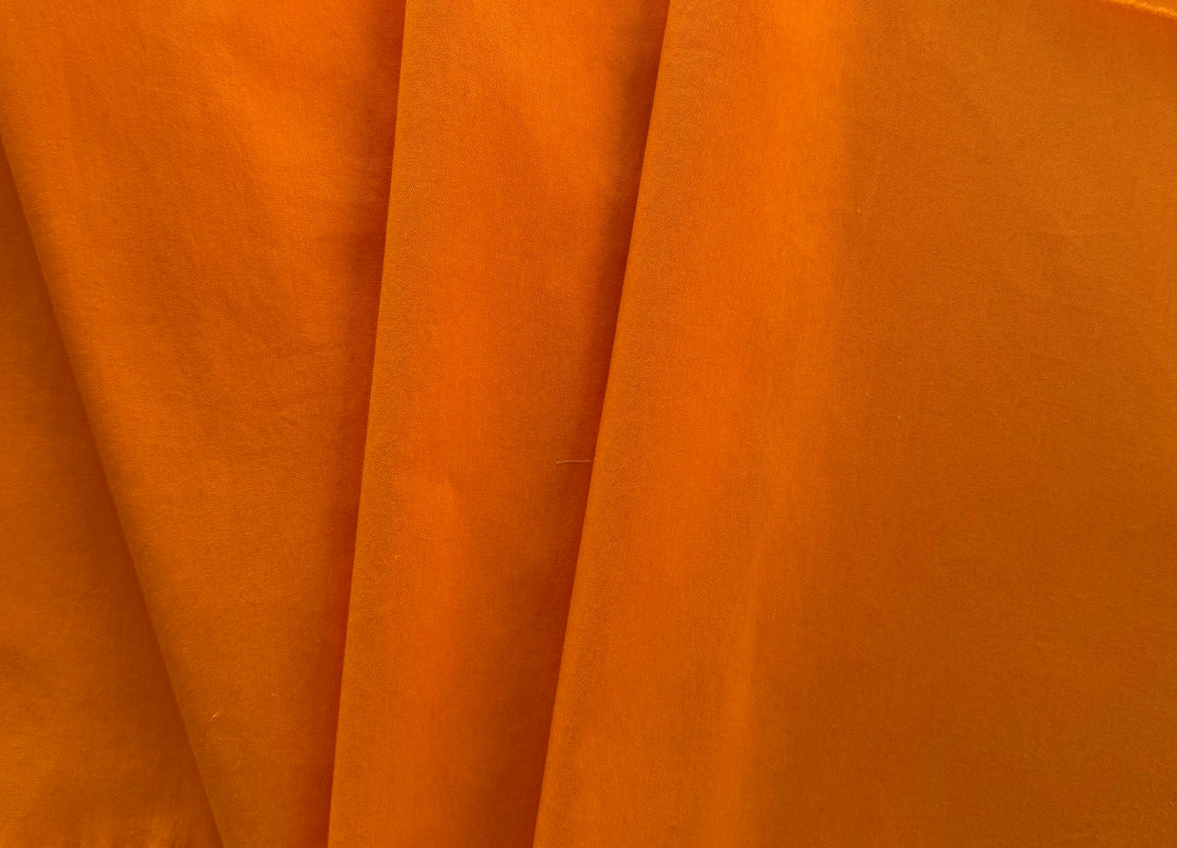 Fresh Deep Orange Sherbet Stretch Cotton (Made in Italy)