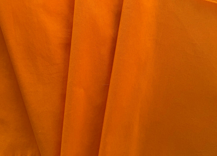 Fresh Deep Orange Sherbet Stretch Cotton (Made in Italy)