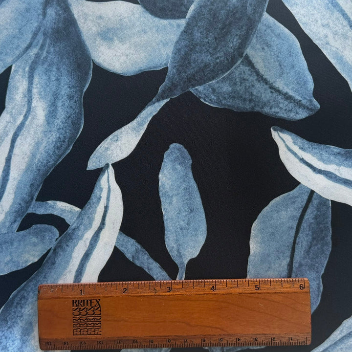 Stiffer Gauguin's Leaves on Black Matt Polyester