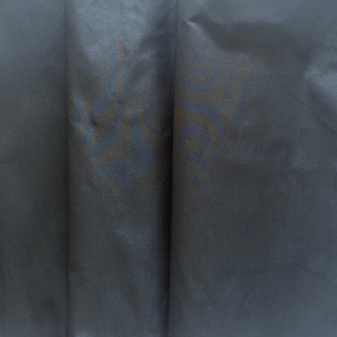 Deepest Midnight Blue-Black Polyester Taffeta