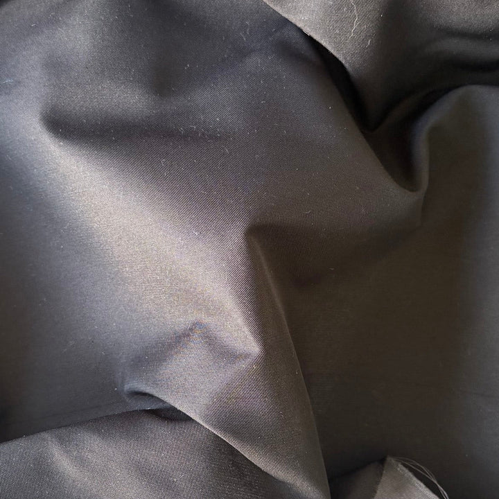 Mid-Weight Crow Wings Black Structured Polyester Taffeta