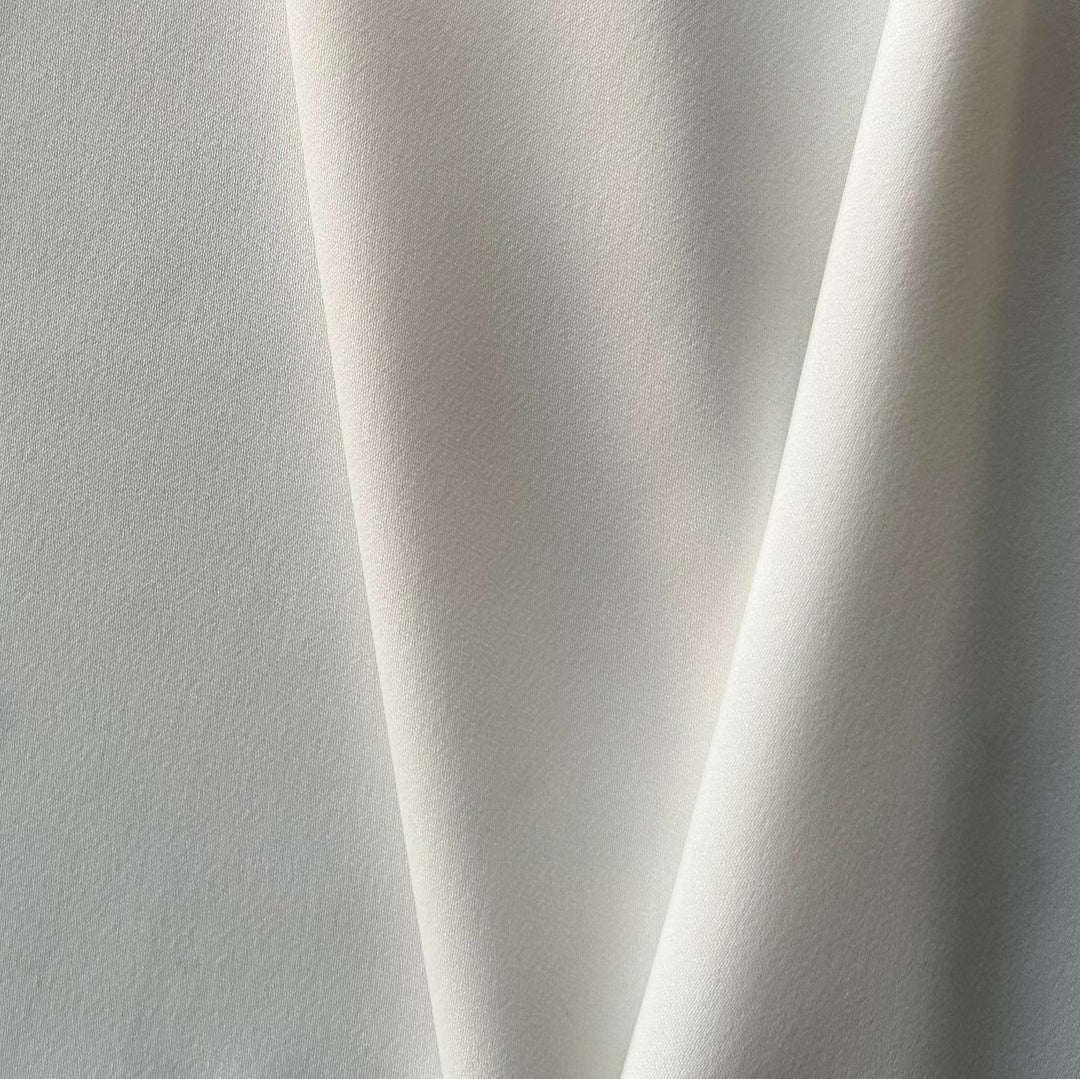 Mid-Weight Bridal White Drapey Acetate Crepe