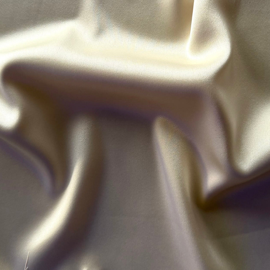 Mid-Weight Clotted Cream Double-Sided Polyester Duchess Satin