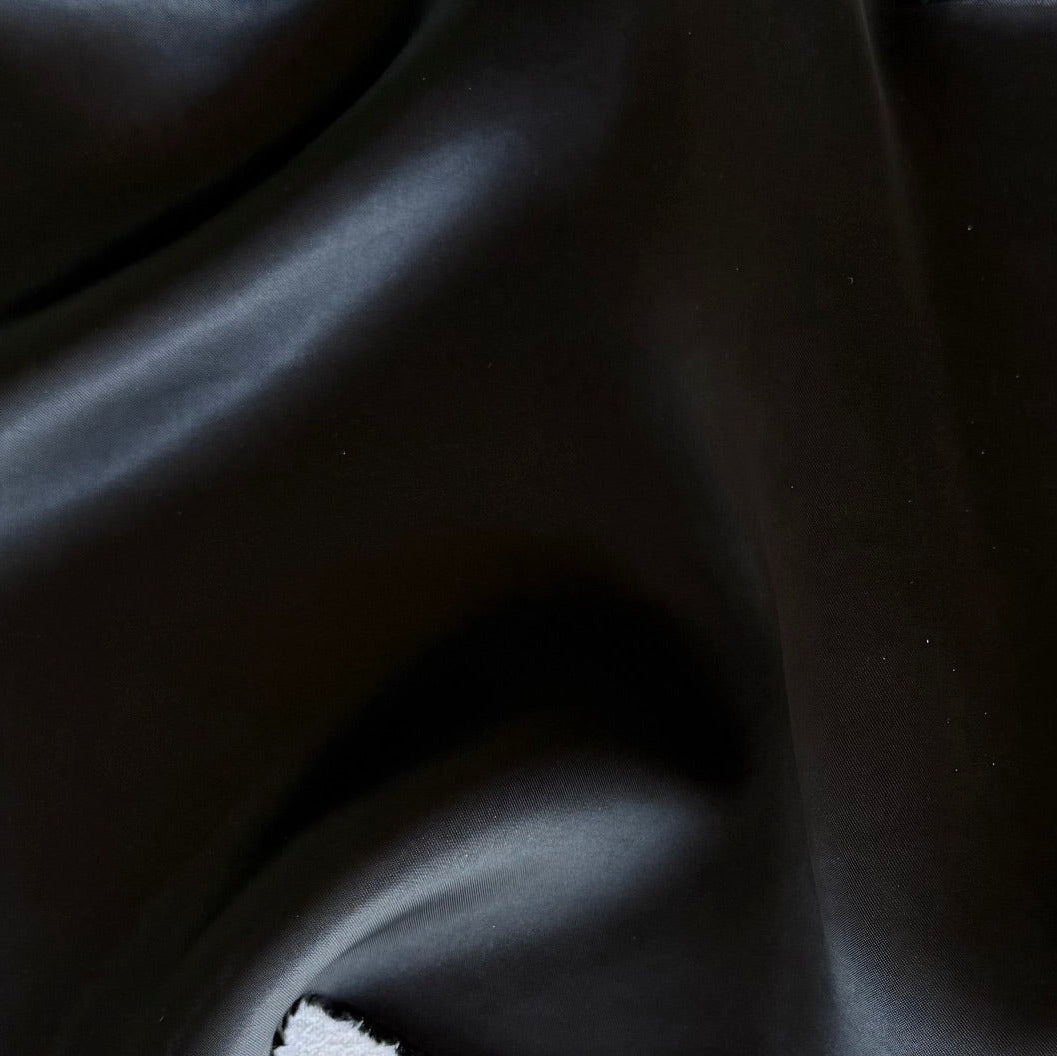 Khaite Onyx Slinky Rayon Viscose Blend Satin (Made in Italy)