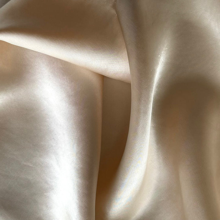Khaite Apricot Mist Slinky Rayon Viscose Blend Satin (Made in Italy)