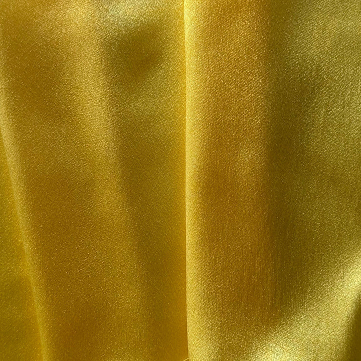 Mid-Weight Daffodil Yellow Polyester Crepe Back Satin