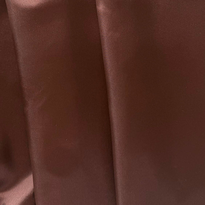 Lighter-Weight Chestnut Brown Polyester Satin Charmeuse