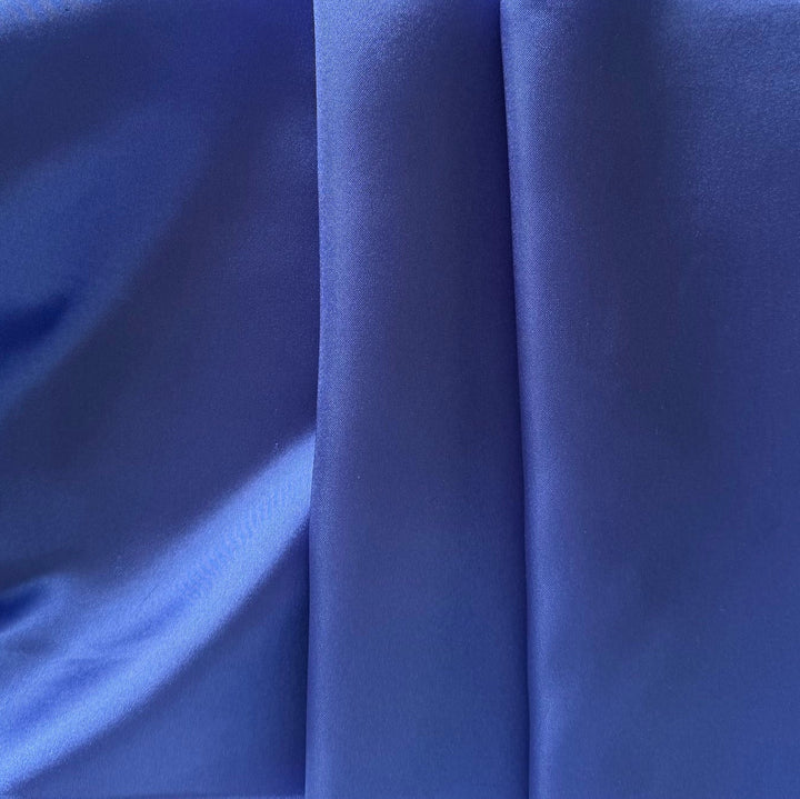 Lighter-Weight Deepest Periwinkle Polyester Satin Charmeuse