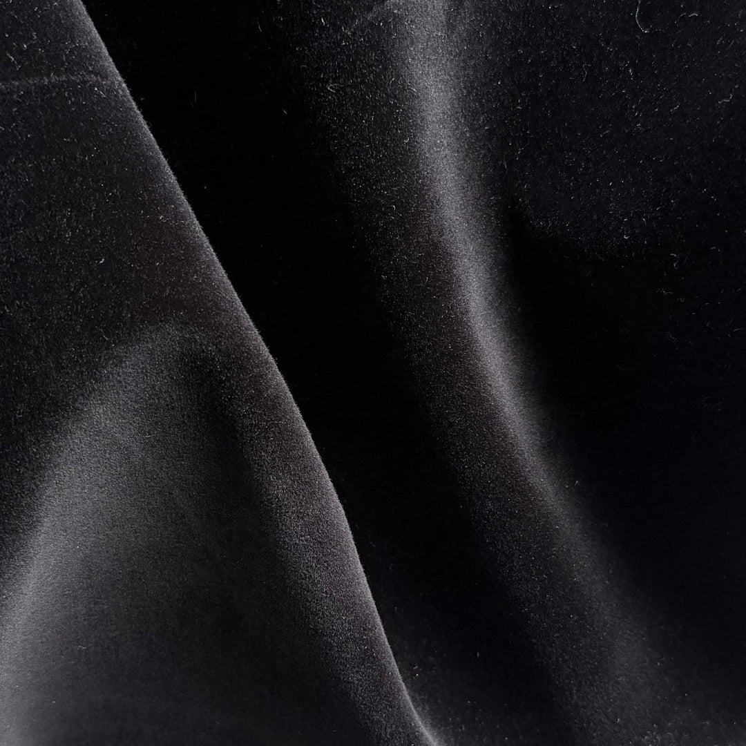 High-End Onyx Stretch Cotton Velvet (Made in  Italy)