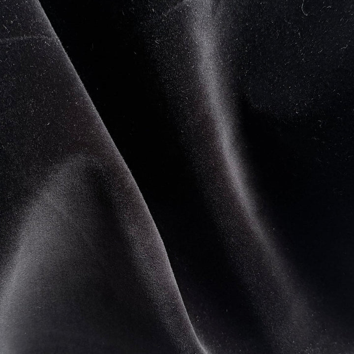 High-End Onyx Stretch Cotton Velvet (Made in  Italy)