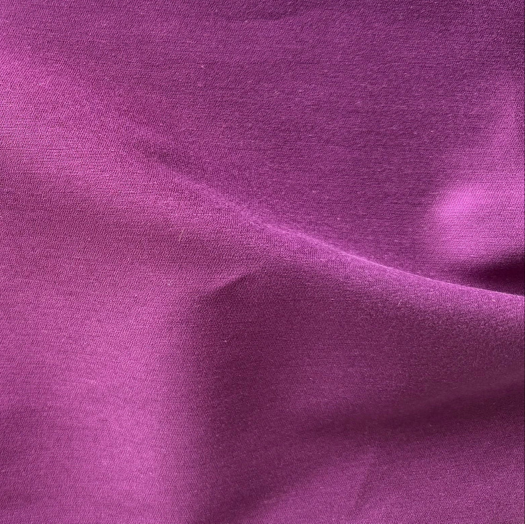 Mid-Weight Saturated Deep Orchid Silk & Cotton Faille Suiting (Made in Italy)