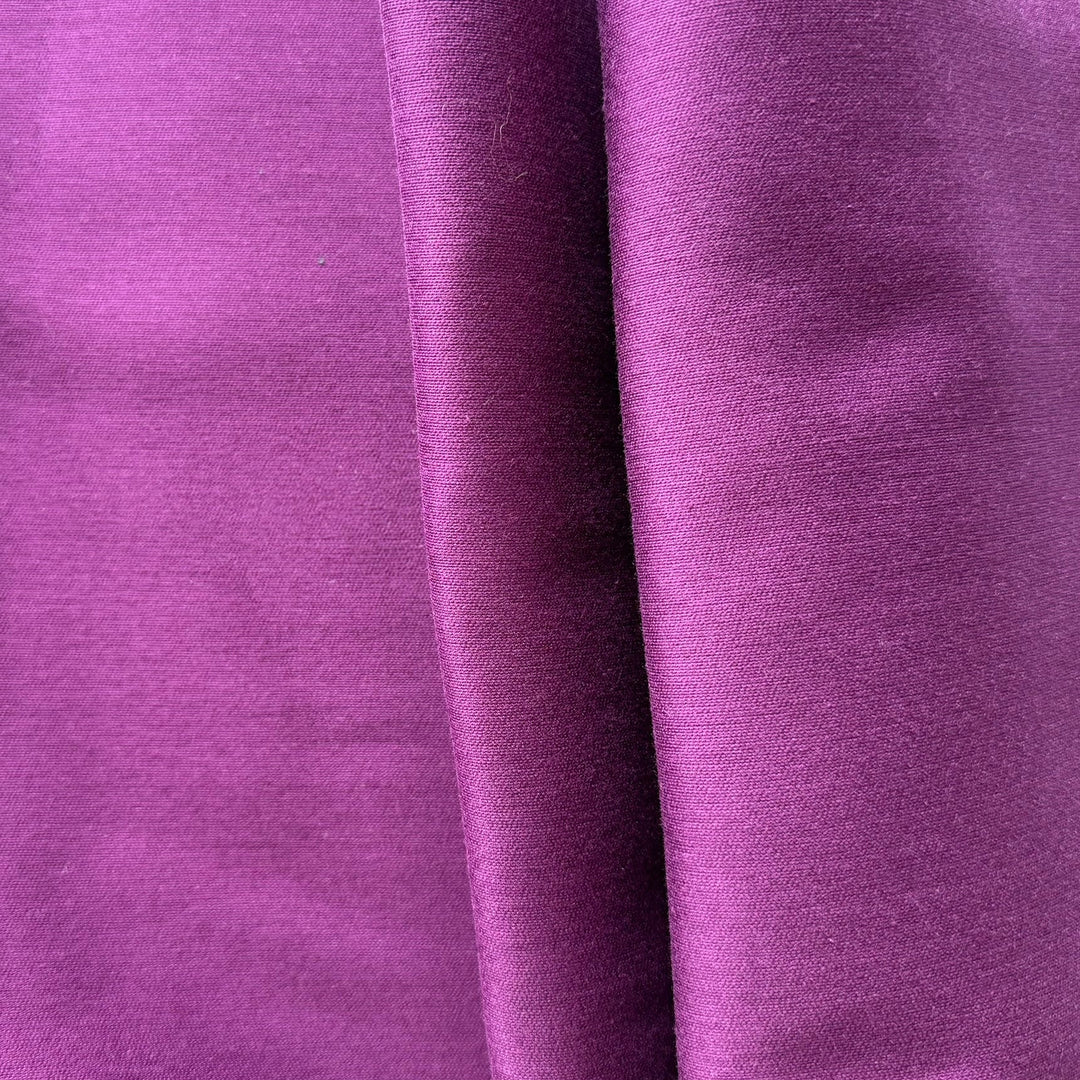 Mid-Weight Saturated Deep Orchid Silk & Cotton Faille Suiting (Made in Italy)