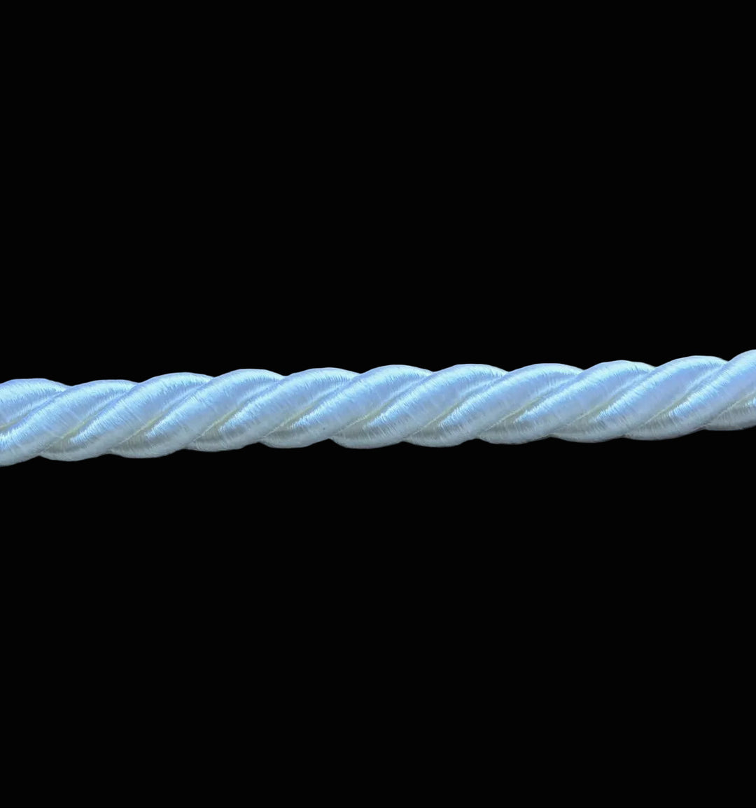 3/8" Bright White Piping Cording Trim