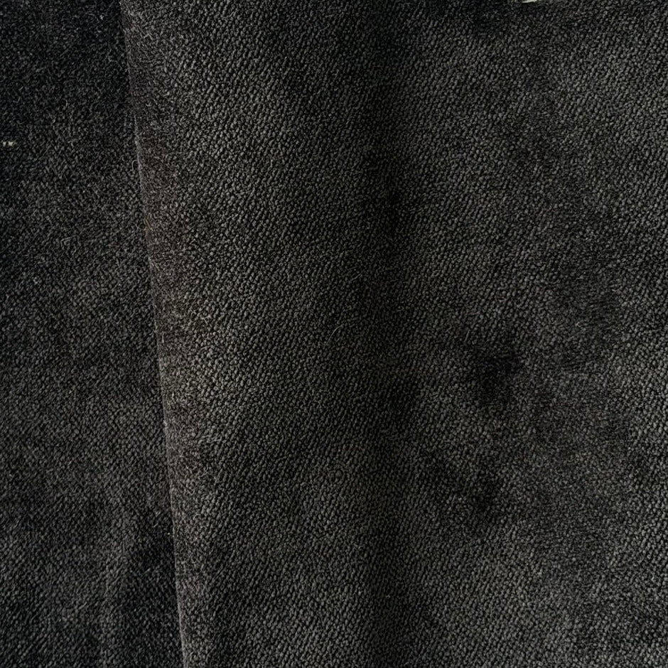Onyx Black Chenille Velvet (Exclusively Made for Britex in Turkey)